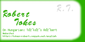 robert tokes business card